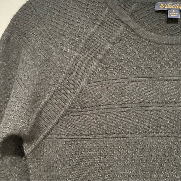 Brooks Brothers Black Merino Wool Silk Cashmere Blend Sweater Small - Picture 3 of 8